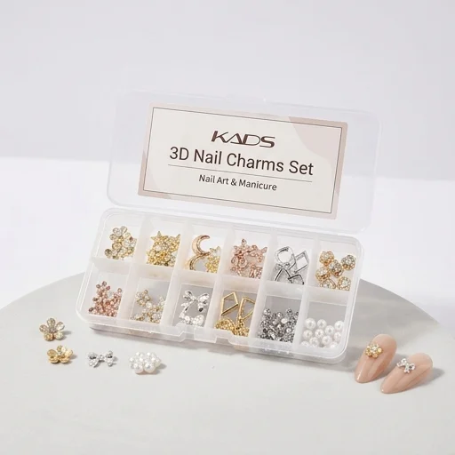KADS 3D Nail Charms Set