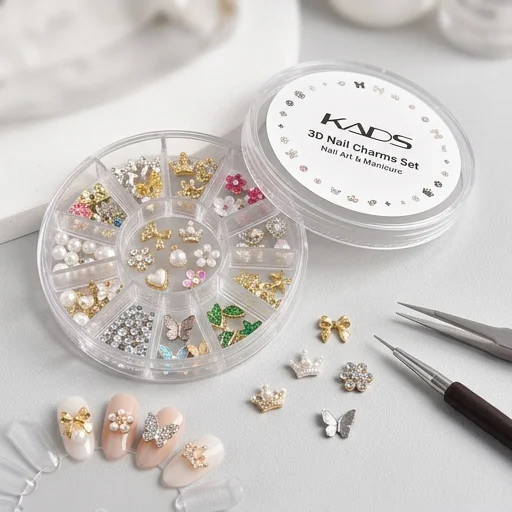 KADS 3D Nail Charms Set